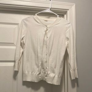 Used white button up cardigan from jcrew